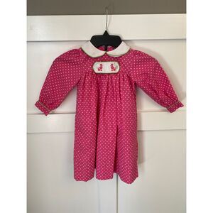 Kelly's Kid 2t‎ poodle pink polkadot dress